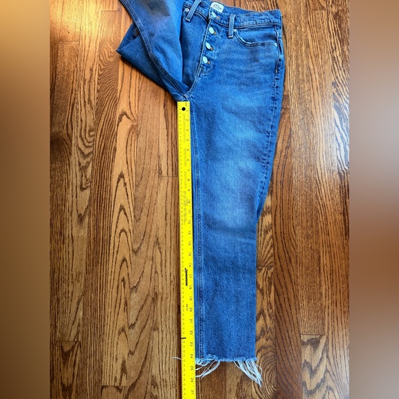 J.Crew Billie Demi Boot Crop Jeans 9” High Rise Button Fly Raw Hem 28 - Picture 11 of 11